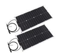 Halearo Kit de Panneaux Solaires Portables 50W, Solution énergétique étanche IP65 à Haute efficacité pour Camping-car