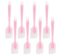 Haletia Lot de 8 Spatule en Silicone, Cuisine Spatule Maryse Spatule Patisserie Silicone Spatule Souple Résistantes à Chaleur- Ustensiles en Silicone (Rose)