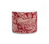 Half Moon Bay William Morris Strawberry Thief Pot de Fleurs sur Pied en céramique Rouge Framboise 10 x 10 cm
