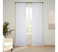 Half Price Drapes HPD Rideaux occultants texturé Vintage en Soie synthétique pour Chambre à Coucher et Salon, (1 Panneau), 127 x 243 cm (l x L), Glace (Blanc)