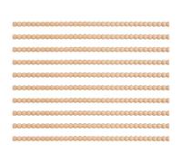 Half Round Wooden Molding - 15.75inch Unfinished Beech Strips | 10 Pack Smooth Bobbin Edge Beaded Wood Trim Accent For DIY Crafts Mirror Picture Frame Cabinet Door Refurbishing Home Wall Decor