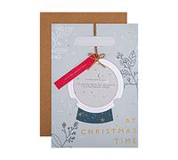 Hallmark 25558891 Carte de Noël personnalisable avec cadre photo contemporain bleu et rouge avec feuille d'autocollants, 25558891
