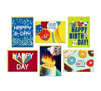 Hallmark Assortiment de 36 cartes d'anniversaire avec enveloppes (chats, lasers, lamas, beignets)