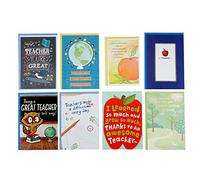 Hallmark Assortiment de 8 cartes de remerciement pour enseignants pour garderie, maternelle, école primaire, remise de diplôme ou rentrée scolaire avec enveloppes
