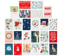Hallmark Assortiment de cartes de Noël en boîte, 24 motifs (24 cartes et enveloppes) (5XPX2338)