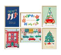 Hallmark Assortiment de cartes de Noël vintage (6 motifs, 36 cartes avec enveloppes) (5XPX2306)
