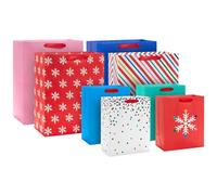 Hallmark Assortiment de sacs cadeaux de vacances (8 sacs : 4 moyens 22,9 cm, 4 grands 33 cm)