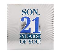 Hallmark Carte d'anniversaire 21 ans pour fils - Motif holographique et texturé
