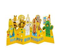 Hallmark Carte d'anniversaire, personnages LEGO 3D et Pop Up, jaune