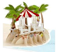 Hallmark Carte d'anniversaire pop-up en papier Motif Wonder Pop Up (Plage)