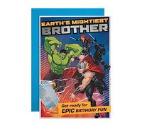 Hallmark Carte d'anniversaire pour frère - Motif super-héros Marvel avec activité