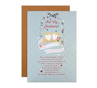 Hallmark Carte d'anniversaire pour mari - Design illustré classique avec verset sincère