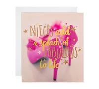 Hallmark - Carte d'anniversaire pour nièce “Splash de Fabulous” - Taille moyenne