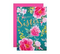 Hallmark Carte d'anniversaire pour sœur - Motif floral classique