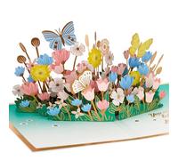 Hallmark Carte de fête des mères, carte de fête des mères pour maman, carte pop-up 3D, fleurs et papillons, rose, violet, doré