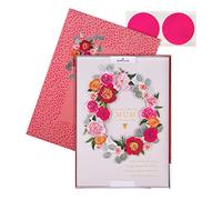 Hallmark Carte de fête des mères de luxe dans une boîte - Motif couronne florale traditionnelle et boîte cadeau