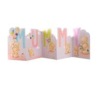 Hallmark Carte de fête des mères pour maman, carte de fête des mères, motif mignon Forever Friends avec cœurs et ballons, souvenir, rose, bleu, jaune
