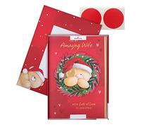 Hallmark Carte de Noël en boîte pour femme - Adorable ours Forever Friends avec couronne