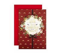 Hallmark Carte de Noël pour maman - Motif couronne festive traditionnelle 3D