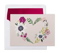 Hallmark Carte de remerciement Motif Peanuts Charlie Brown Couronne de fleurs en forme de cœur.