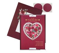 Hallmark Carte de Saint-Valentin de luxe pour fiancée, motif floral traditionnel avec boîte cadeau