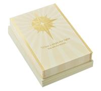 Hallmark Cartes de Noël religieuses en boîte, étoile en feuille d'or (40 cartes et 40 enveloppes), bénédictions de la saison sainte
