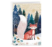 Hallmark Cartes de Noël UNICEF - Renard d'art folk (12 cartes et 13 enveloppes)