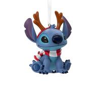 Hallmark Décoration de Sapin Lilo & Stitch en Bois de Renne - Décoration à Suspendre Disney - Cadeau de Noël