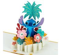 Hallmark Disney Lilo & Stitch Carte pop-up 3D et pop-up pour toutes les occasions, avec motif fleurs hawaïennes, anniversaire, fête des pères, fille, fils, petite-fille, petit-fils, doré
