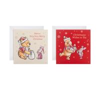 Hallmark Disney Winnie l'ourson Lot de 10 cartes de Noël en 2 motifs