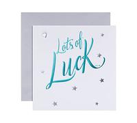 Hallmark General Good Luck Carte de vœux Motif étoiles et cœurs en relief