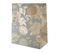 Hallmark Grand sac cadeau - Motif floral métallisé