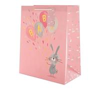 Hallmark Grand sac cadeau pour bébé - Rose - Motif lapin