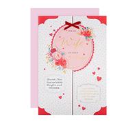 Hallmark Grande carte d'anniversaire pour femme - Design romantique avec rabat sur la porte