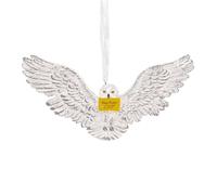 Hallmark Hibou Hedwige avec Lettre décorative à Suspendre, Harry Potter | Décoration de sapin de Noël blanche, fabriquée à partir de résine résistante, mesure 9,8 x 5,2 x 2,1 cm (H x l x P)