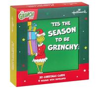 Hallmark Lot de 20 cartes de Noël pour enfants, 4 motifs inspirés de Grinch, avec enveloppes blanches