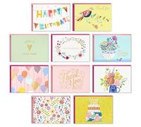 Hallmark Lot de 30 cartes de vœux vierges assorties Good Vibes - Anniversaire, Thinking of You, Thank You