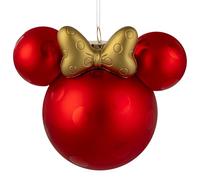 Hallmark Ornement en Verre avec Oreilles de Minnie Mouse - Décoration d'arbre - Disney - Rouge