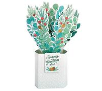 Hallmark Paper Wonder Carte de Noël pop-up Motif bouquet de plantes en papier
