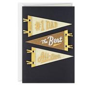 Hallmark Signature Carte de fête des pères (#1 papa, fanion All-Star) pour papa, grand-père, beau-père