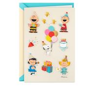 Hallmark Signature Peanuts Carte d'anniversaire Charlie Brown et ses amis