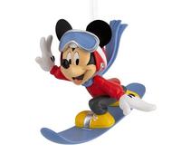 Hallmark Snowboard Mickey Mouse Ornement, Disney Arbre Décoration, Disney Suspendu Ornement Suspendu Ornement de Noël, Cadeaux pour Noël