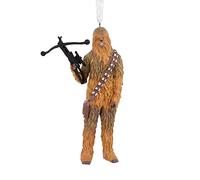 Hallmark Star Wars 25574832 Décoration de Noël Chewbacca avec bowcaster, Marron, H 9,4 cm x l 5,1 cm x L 3,5 cm