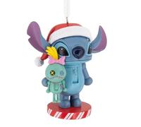 Hallmark Stitch & Scrump Décoration d'arbre Casse-noisette Disney Lilo & Stitch à collectionner Bleu