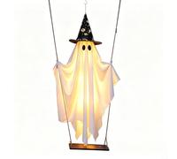 Halloween 150cm avec pour chapeau Doré et LED Halloween 150cm | pour chapeau doré brillant, taille imposante 150cm, effet de balancement réaliste, ambiance effrayante garantie