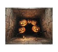 Halloween 3D Doormat - Optical Illusion Skull | Non-Slip Entry Mat, Gothic | Eerie Depth , Absorbent & , Anti-Skid Rubber Backing, Creepy Welcome Rug, for Porch, Bathroom & Bedroom
