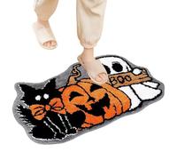 Halloween Bath - Rug Imitation Cashmere 40x60cm | Special Shape Halloween Bath Mat with Non Slip, Soft Indoor | Cute Pumpkin Rug, Welcome Mat For Home Hallоween Decoration