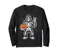 Halloween Bigfoot, Squelette Effrayant et Lanterne Jack O Manche Longue