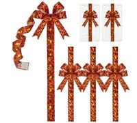 Halloween Bow Set | 4 Led Warm Glow Ribbons For Light Up Your Home
