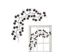 Halloween Brindille de Vigne avec Lumières | Guirlande LED Citrouilles 54 Lumières Halloween | Décoration Éclairage Imperméable Branche Mural pour Balcon Jardin Chambre Escalier Terrasse Fenêtre
